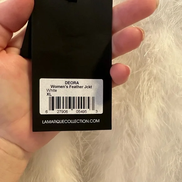 Lamarque New With Tags Feather White Jacket - Picture 2 of 7